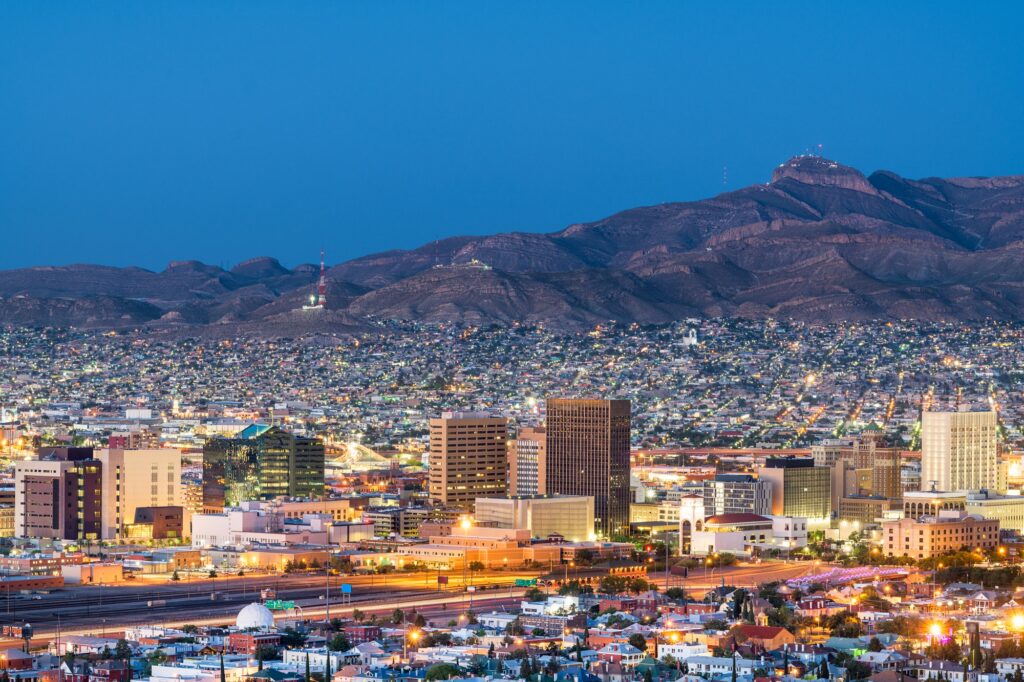 El Paso, Texas, skyline, depicting Clear to Launch's prowess in dental marketing.
