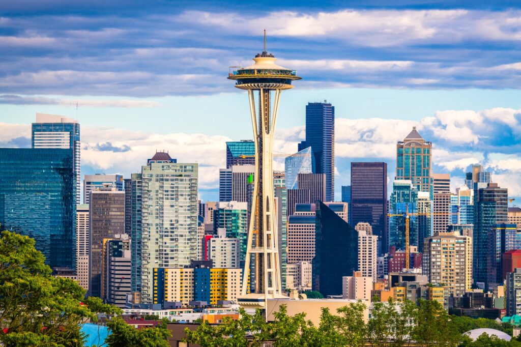 Seattle, Washington, skyline, symbolizing Clear to Launch's mastery in dental marketing.