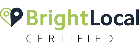BrightLocal Certified badge for local SEO and online presence expertise