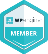 WP Engine Member badge signifying hosting and website development partnership with WP Engine.