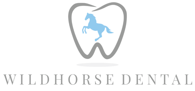 Wildhorse Dental logo featuring a horse inside a tooth outline, representing a Chesterfield, MO dental practice.