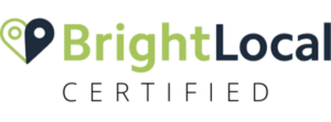 BrightLocal Certified logo, representing verified local SEO and online visibility expertise.