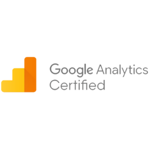 Google Analytics Certified badge showcasing official analytics proficiency and data-driven marketing expertise.