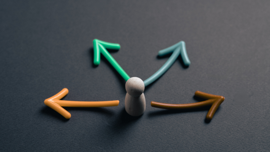 person at a decision point illustrating how to select a healthcare marketing agency for your practice from Clear to Launch Healthcare Marketing
